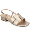 Journee Collection Tabatha Block Heel Sandal In Champagne