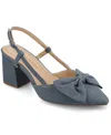 Journee Collection Women's Tailynn Block Heel Pumps In Denim