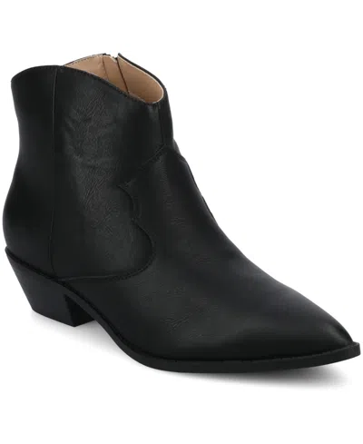 JOURNEE COLLECTION WOMEN'S TALIAH CUBAN HEEL COMFORT ANKLE BOOTIES
