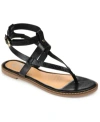 Journee Collection Womens Tangie Flat Sandals In Black