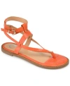 Journee Collection Womens Tangie Flat Sandals In Orange