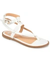 Journee Collection Womens Tangie Flat Sandals In White