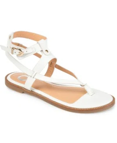 JOURNEE COLLECTION WOMEN'S TANGIE ANKLE STRAP FLAT SANDALS