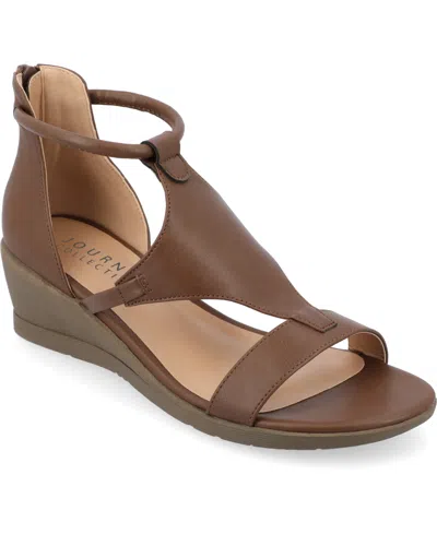 JOURNEE COLLECTION WOMEN'S TRAYLE WEDGE SANDALS
