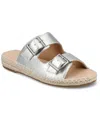 Journee Collection Women's Tresah Double Strap Espadrille Sandals In Silver