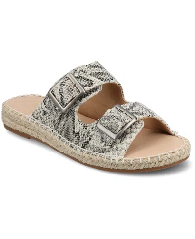 Journee Collection Women's Tresah Double Strap Espadrille Sandals In Snake