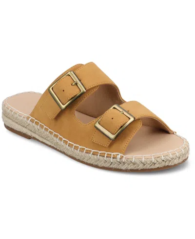 Journee Collection Women's Tresah Double Strap Espadrille Sandals In Tan