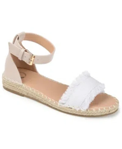Journee Collection Women's Tristeen Espadrille Sandals In White