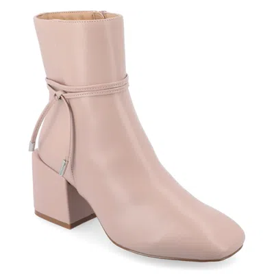 Journee Collection Collection Women's Tru Comfort Foam Wide Width Beverley Booties In Blush