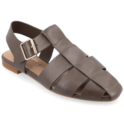Journee Collection Women's Tru Comfort Foam Cailinna Wide Width Flats In Grey