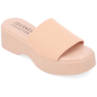 Journee Collection Tru Comfort Emani Sandal In Blush
