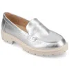 Journee Collection Women's Tru Comfort Foam Erika Flat In Silver