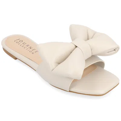 Journee Collection Tru Comfort Foam Fayre Bow Flat In Sand