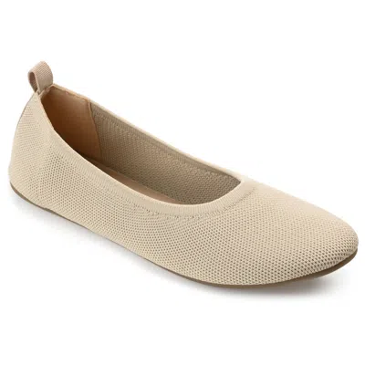 Journee Collection Women's Tru Comfort Foam Jersie Foldable Flat In Beige