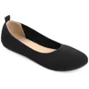 Journee Collection Jersie Knit Ballet Flat In Black