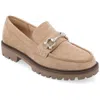 Journee Collection Jessamy Lug Loafer In Beige
