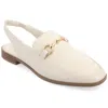 Journee Collection Lainey Slingback Flat In White