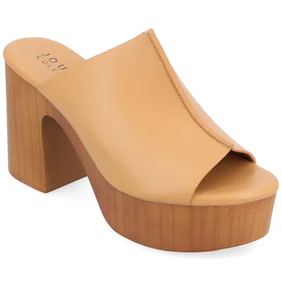 Journee Collection Tru Comfort Lorenza Platform Sandal In Tan