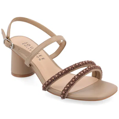 Journee Collection Women's Tru Comfort Foam Lornnah Sandals In Beige