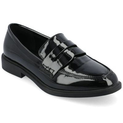 Journee Collection Raichel Penny Loafer In Patent/ Black