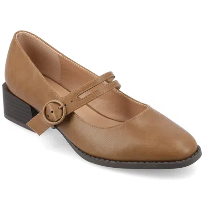 Journee Collection Savvi Mary Jane Pump In Tan