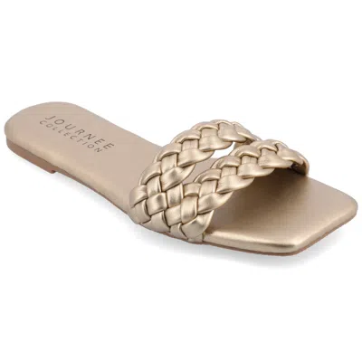 Journee Collection Women's Tru Comfort Foam Sawyerr Sandals In Gold