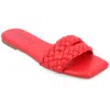 Journee Collection Women's Tru Comfort Foam Sawyerr Wide Width Sandals In Red