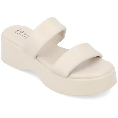 Journee Collection Women's Tru Comfort Foam Veradie Sandals In White
