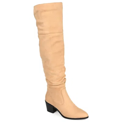 Journee Collection Women's Tru Comfort Foam Wide Calf Zivia Boot In Neutral