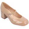 Journee Women's Tru Comfort Foam Wide Width Okenna Pumps In Beige