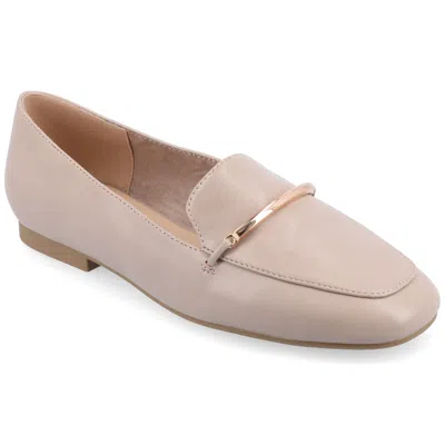 Journee Collection Women's Tru Comfort Foam Wide Width Wrenn Flats In Beige