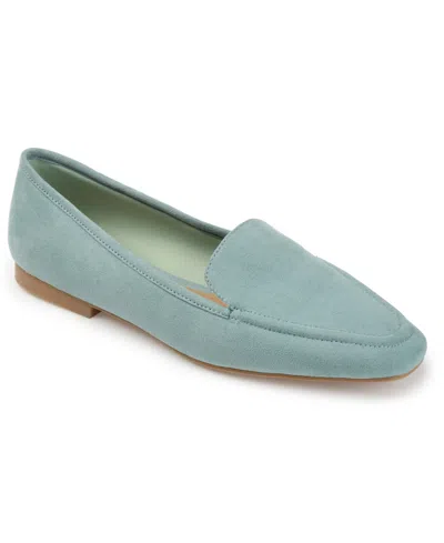 Journee Collection Women's Tullie Square Toe Loafers In Sea Green