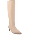 Journee Collection Tullip Kitten Heel Boot- Wide Width & Extra Wide Calf In Blush