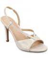 Journee Collection Women's Varra Crossover Strap Dress Sandals In Bone Patent
