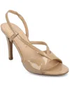 Journee Collection Varra Slingback Sandal In Nude Patent