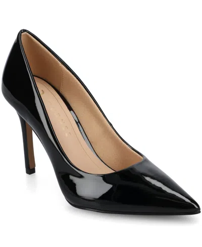 Journee Collection Women's Venus Pointed Toe Comfort Dress Pumps In Black