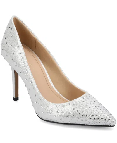 Journee Collection Women's Venus Pointed Toe Comfort Dress Pumps In Metallic