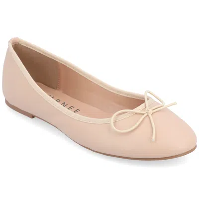 Journee Collection Women's Vika Wide Width Flat In Beige