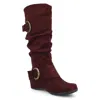 Journee Collection Women's Wide Calf Jester-01 Boot In Red