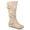 Journee Collection Collection Women's Wide Calf Paris Boot In Beige