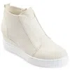 Journee Collection Women's Wide Width Clara Sneaker Wedge In Multi