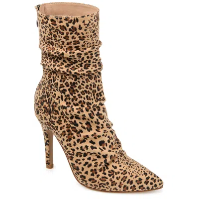 Journee Collection Women's Wide Width Markie Bootie In Animal Print