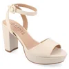 Journee Collection Women's Wide Width Nairri Sandals In Beige