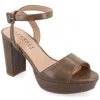 Journee Collection Women's Wide Width Nairri Sandals In Brown