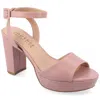 Journee Collection Women's Wide Width Nairri Sandals In Pink