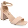 Journee Collection Valenncia Ankle Strap Sandal In Beige