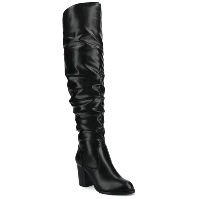 Journee Collection Women's Wide Width Wide Calf Kaison Boot In Black
