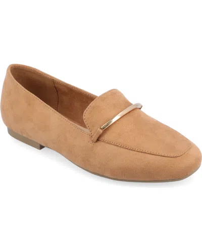 Journee Collection Women's Wrenn Slip On Loafers In Brown