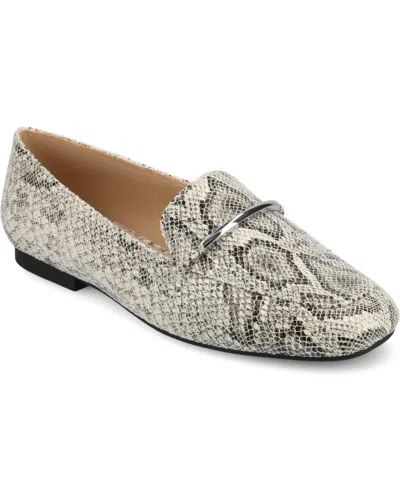 Journee Collection Women's Wrenn Slip On Loafers In Snake