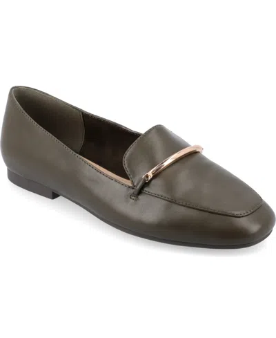 Journee Collection Tru Comfort Foam Wrenn Flat In Olive